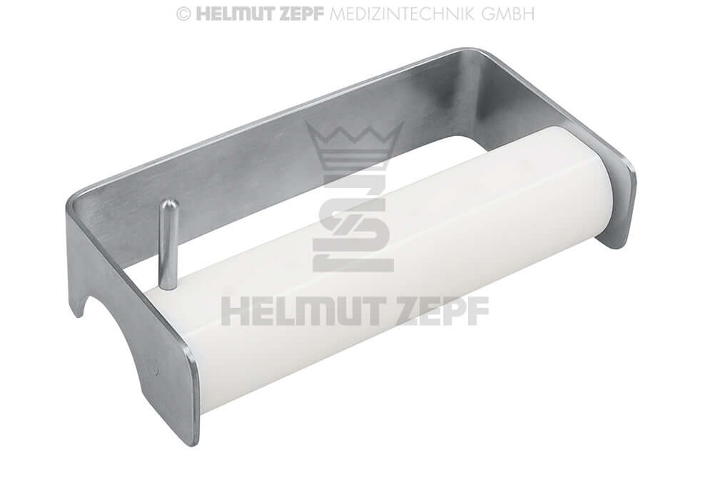 Teflon tray for dental burs and trephines, 60° click-in design, holds 6 short trephines or mucosa punches, 8.5x4.5cm