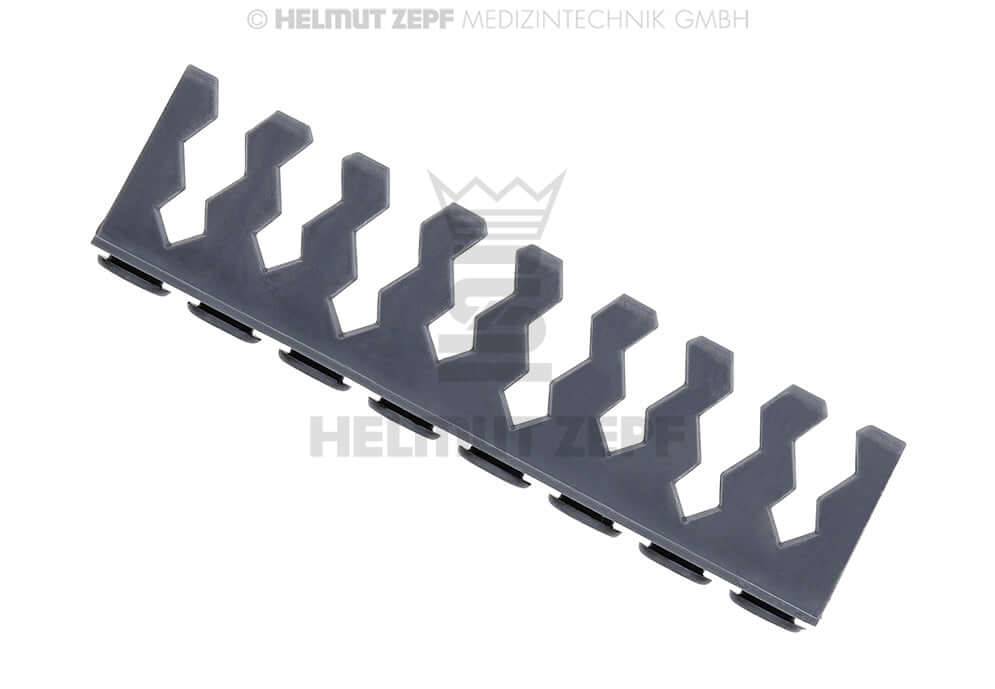 Dental Cassettes Instrument Holder for Tray Length 130 Silicone 85.181.04 by Helmut Zepf