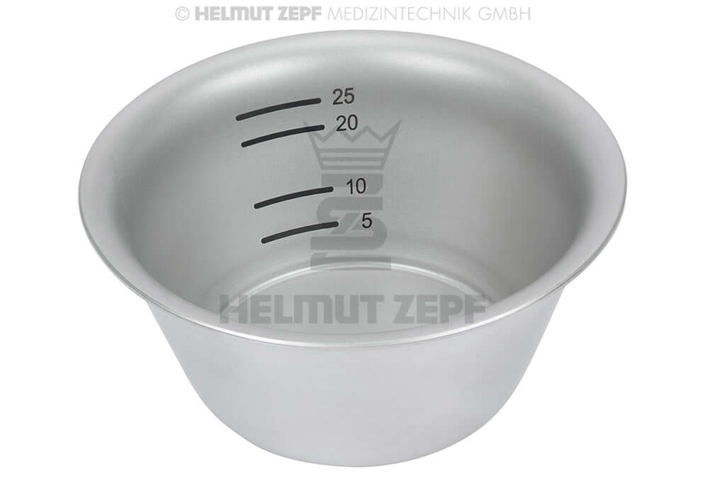 Dental Medicine Cup 25cm Stainless Steel Prophylaxis Cup by Helmut Zepf No. 85.252.25