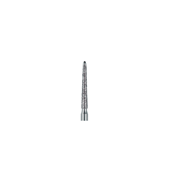857 014 FG diamond dental bur medium grit for crown and root canal preparation, tapered needle shape, pack of 6