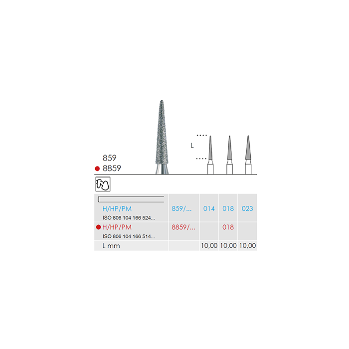 Busch 859 014 HP DIAMOND - (Pack of 2) Bur Made in Germany