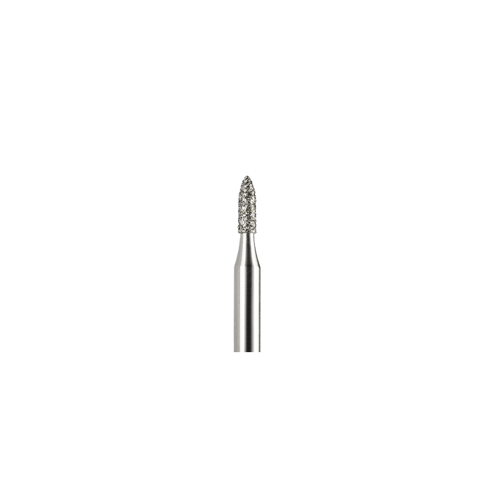 860 010 FG diamond flame medium grit dental bur for crown preparation and filling treatment, ISO 806 314 245 524 010