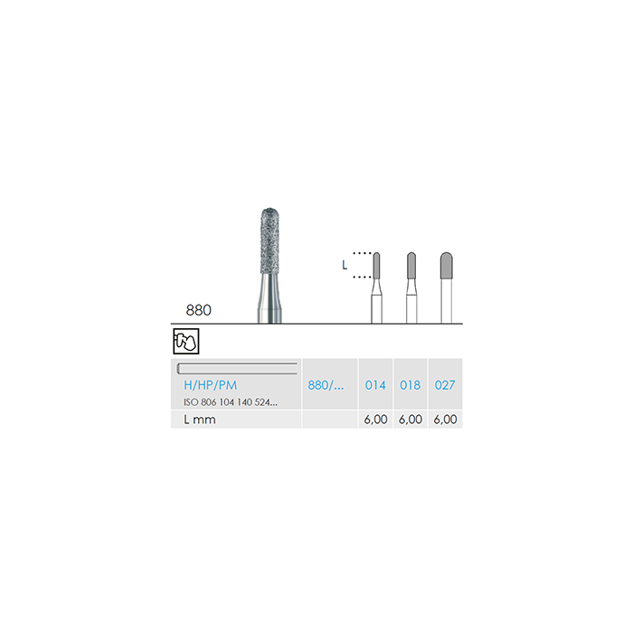 Busch 880 027 HP DIAMOND - (Pack of 2) Bur Made in Germany