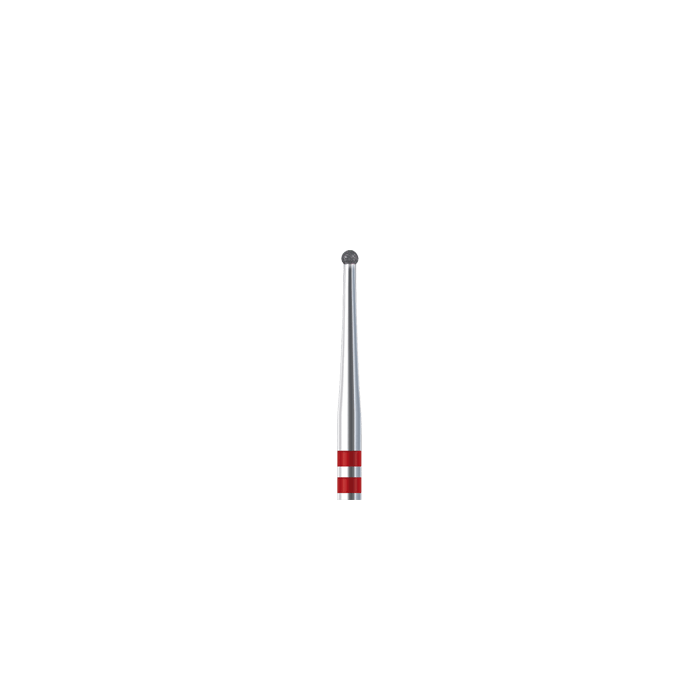 Ziramant 8801LZ Round diamond bur for zirconia cutting, fine grit, red band, for zirconium oxide crown and bridge technology