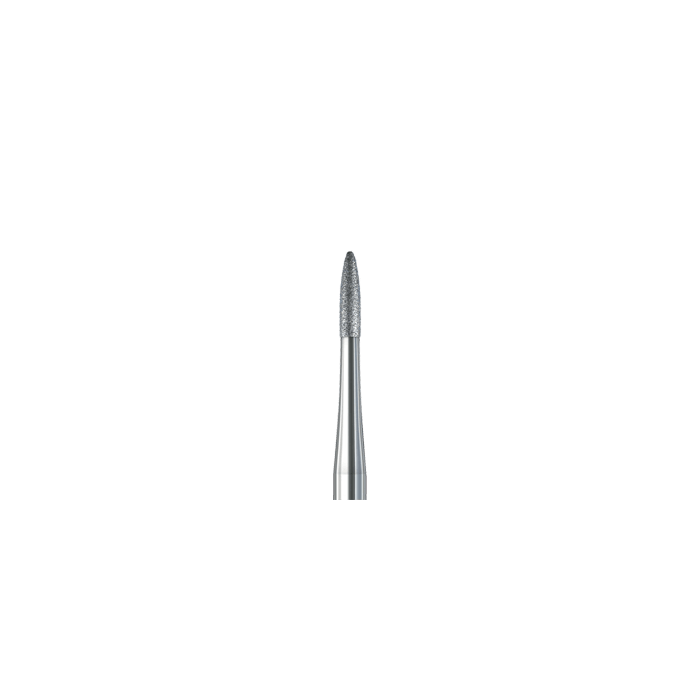 6889 010 coarse diamond flame dental bur for crown preparation & root planing, ISO 806 314 540 534 010, green ring, pack of 6