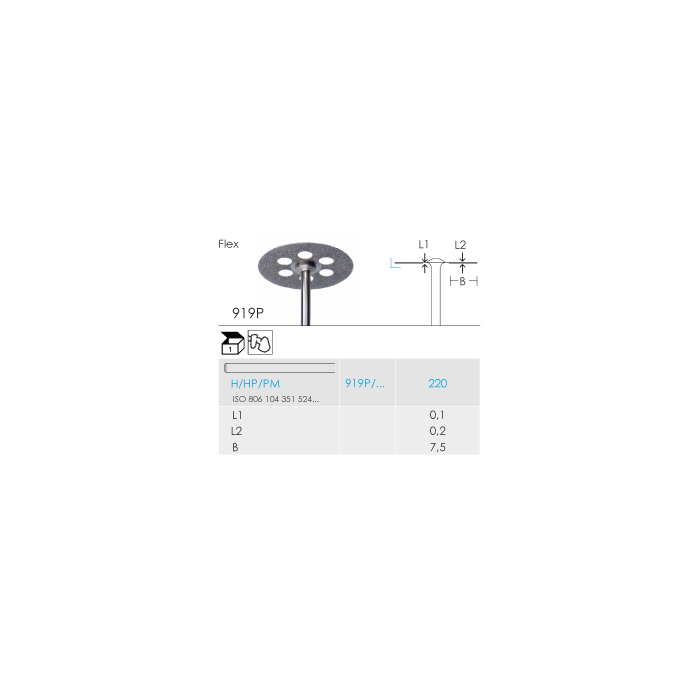 Busch 919P 220 HP DIAMOND - (Pack of 1) Bur Made in Germany