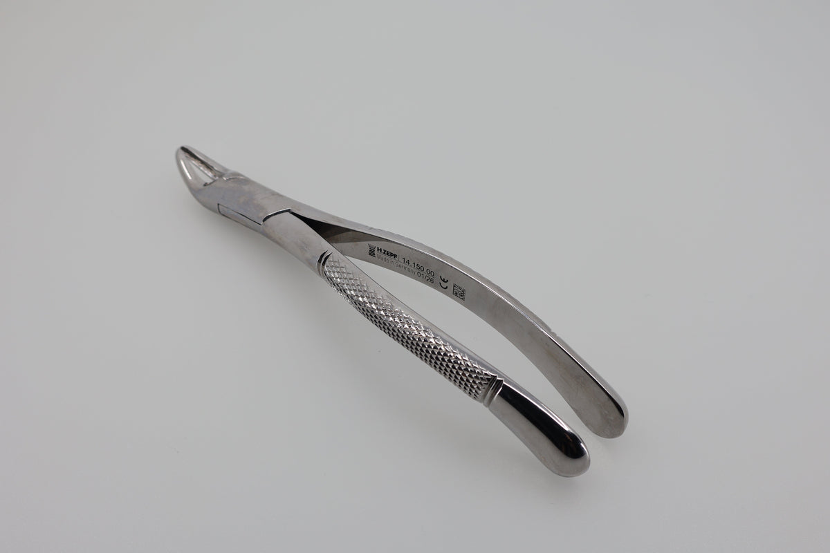 Helmut Zepf 14.150.00 Cryer #150 extraction forceps American Pattern upper incisors premolars roots - full view