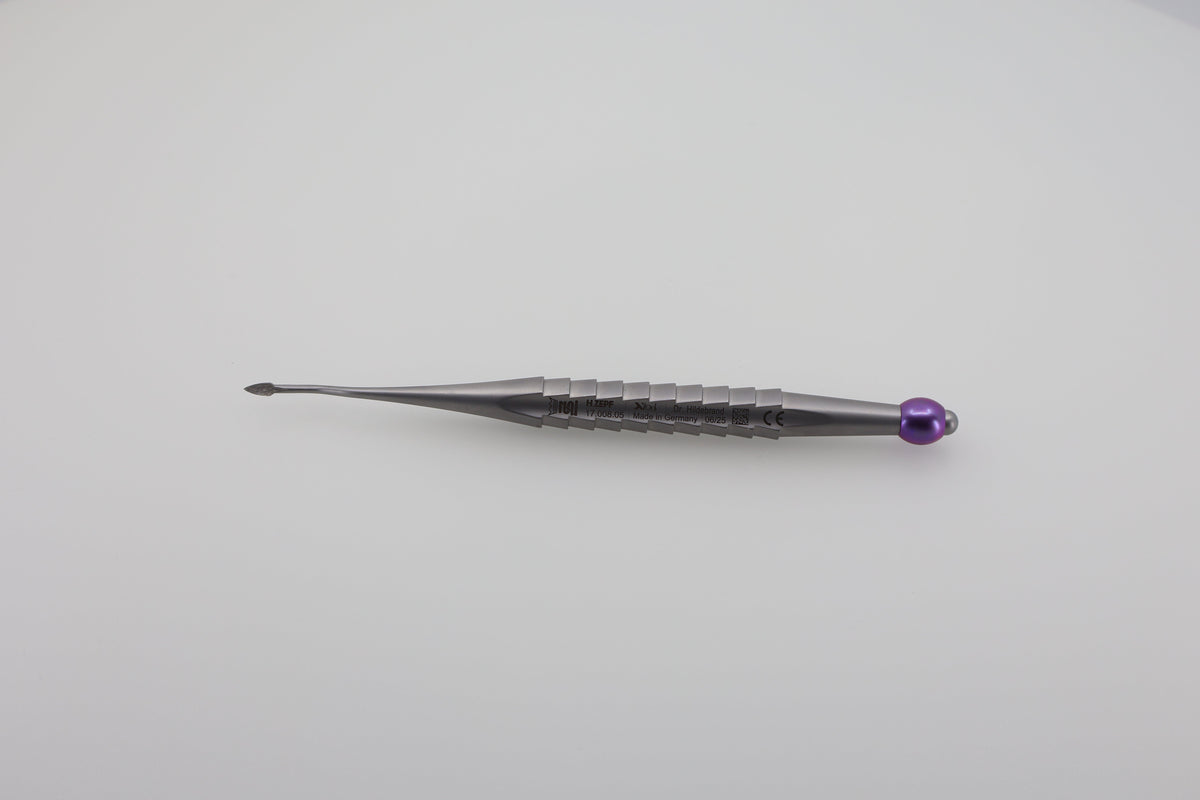 Helmut Zepf 17.008.05 X-Tool Syndesmotome luxator - full side view with knurled handle