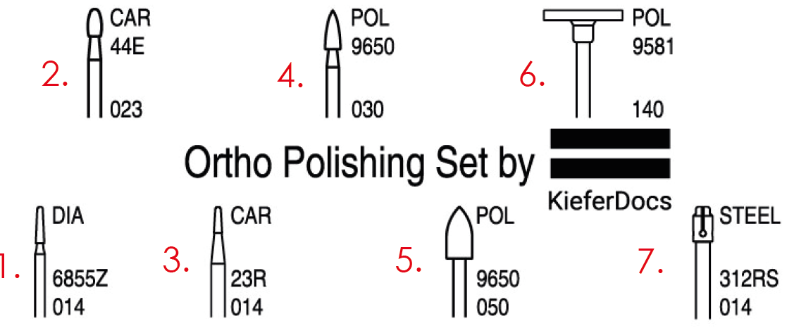 Orthodontic Polishing Bur Set by KieferDocs | Busch Mfg. No. 5433