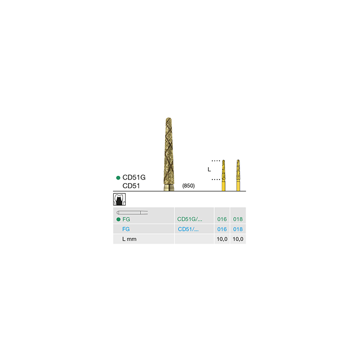 Busch CD 51 018 FG COOL-DIAMANT - (Pack of 6) Bur Made in Germany