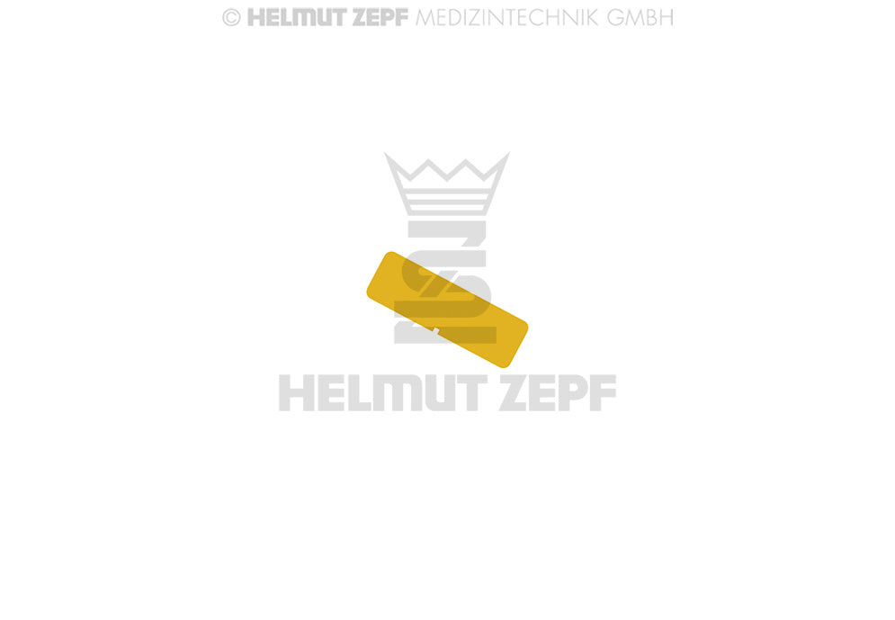 Labeling Tag for Aluminum Sterilization Box, Yellow, without Marking, Not a Medical Device | Helmut Zepf No. 85.312.02
