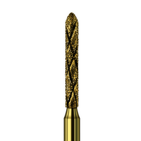 Dental Diamond Burs COOL DIAMANT by Busch gold torpedo shape with advanced cooling technology for reduced heat