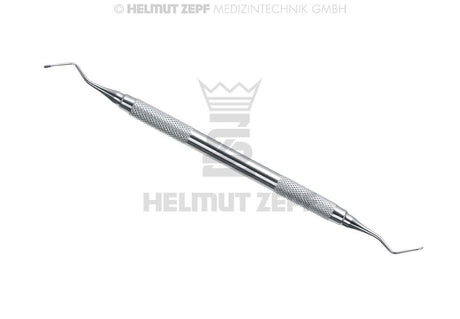 Helmut Zepf Periodontal File, Hirschfeld #5/11, double-ended stainless steel instrument for mesial and distal root surface calculus removal