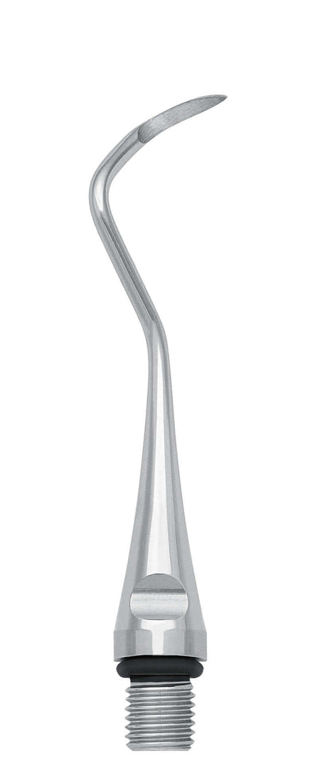 Scaler vs. Curette: Gracey, Universal, and Sickle Instruments Explained - close-up of dental scaler instrument.