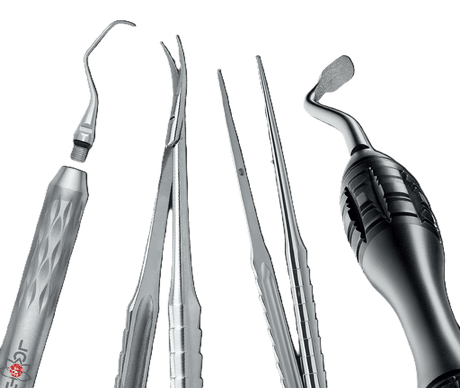 Common Dental Instrument Mistakes to avoid shown with various dental tools including scalers and forceps