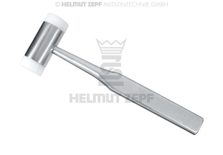 Helmut Zepf surgical mallet for bone splitting by Dr. Vollmer with exchangeable Teflon inserts, 25mm diameter