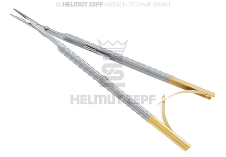 Helmut Zepf Castroviejo Needle Holders displayed at 2026 Wyoming Dental Association Convention by Deutsche Dental