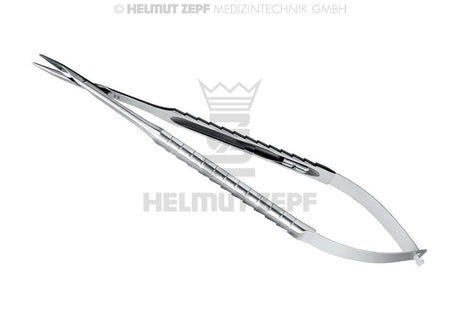 Helmut Zepf Castroviejo needle holder 41.010.17TC, straight 18 cm, spinlock design, tungsten carbide jaws
