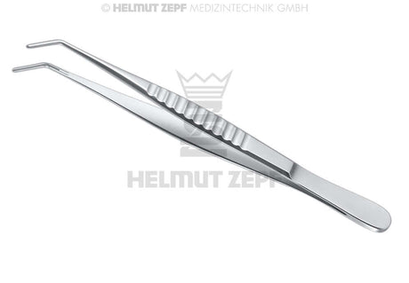 DeBakey atraumatic tissue forceps, modified angled, 16 cm, 1.9 mm jaw, Helmut Zepf No. 50.229.16