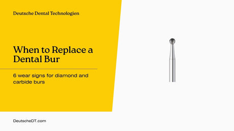 When to replace a dental bur: six wear signs for diamond and carbide burs, shown with a Busch diamond bur