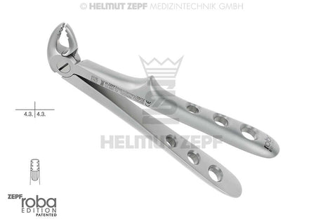 Pediatric Extraction Forceps No. 13 by Helmut Zepf, made in Germany – lower premolar region, primary and mixed dentition