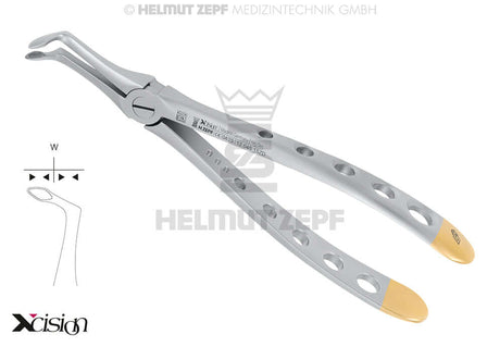 Dental extraction forceps Xcision-Line Diamond Coated by ZEPF – precision-engineered German forceps for superior grip