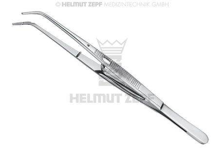 Helmut Zepf Stainless Steel Endodontic Forceps with angled tips for precise root canal material handling and placement