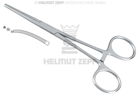 Kocher Hemostatic Forcep with toothed jaw design for secure vessel occlusion and tissue control in surgical procedures