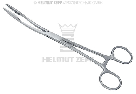 Curved Stainless Steel Dressing Forcep with Serrated Tips for Precision Wound Care and Sterile Material Handling