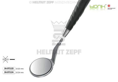 MEGA Mouth Mirrors by Helmut Zepf Bionik handle 22mm and 24mm dental examination mirror for precise oral cavity views