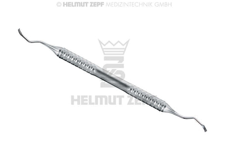 Helmut Zepf back action chisel dental instrument with double-ended stainless steel design for precision cavity preparation
