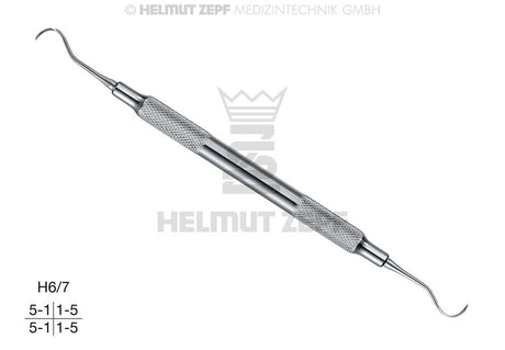 Helmut Zepf H6/7 Anterior Scalers double-ended stainless steel dental instrument for calculus removal