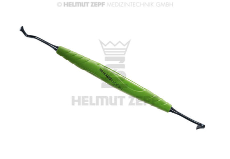 Compo Knife Composite Instrument dual-ended dental tool with ergonomic green handle for composite placement and contouring