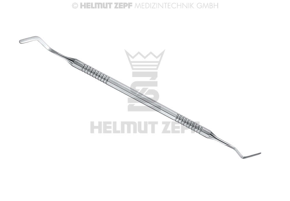 Spatula Shaped Dental Composite Instruments - double-ended stainless steel tool by Helmut Zepf for precise composite placement