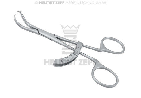 Dental Bone Caliper precision instrument for measuring alveolar ridge width and bone dimensions in implant surgery
