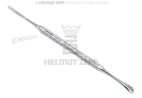 Helmut Zepf German precision perforated periosteal elevator with dual-end design for superior flap elevation and reduced tissue pressure
