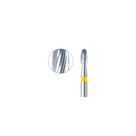 Busch Dental Finishing Burs yellow band tungsten carbide bur for polishing composite and ceramic restorations