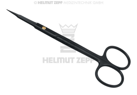 Helmut Zepf Black Surgical Tissue Scissors for Precision Oral Surgery & Deep Tissue Dissection