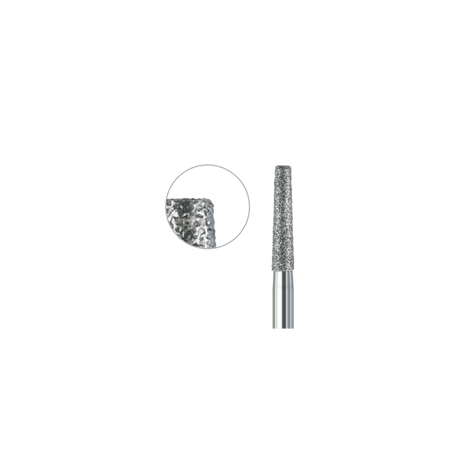 847 Tapered Flat End Diamond Bur by Busch – precision rotary tool for dental shaping
