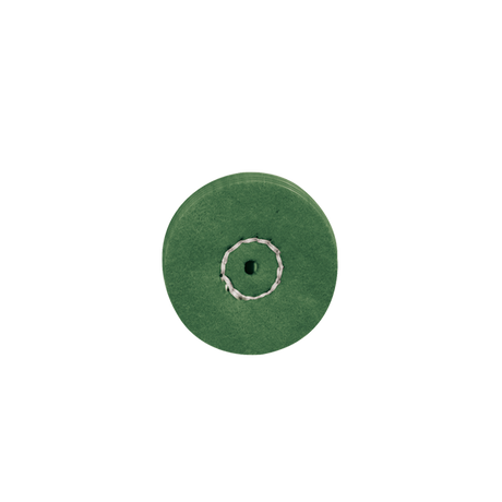 Green Dental Laboratory Polishing Soft Buff Wheels by Busch for high-gloss dental prosthetic finishing