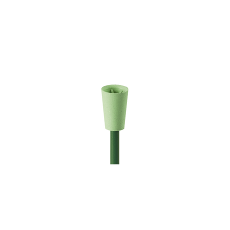 Busch prophy cups and brushes – green rubber prophy cup on mandrel for dental polishing and stain removal