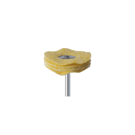 Dental Lab Burs - Veneer & Ceramic Technology yellow wavy polishing disc bur for ceramic finishing