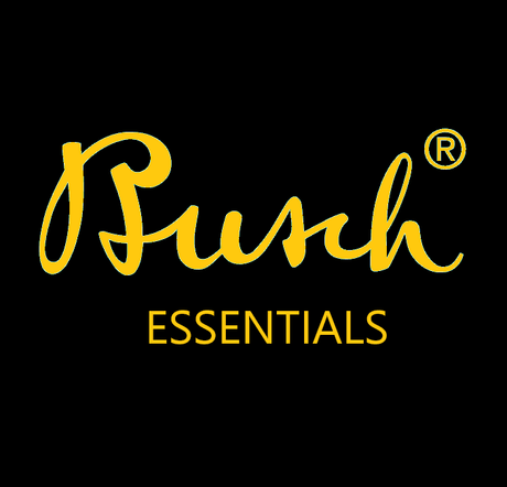 Busch & Co. Bur Essentials logo featuring the registered Busch brand in gold on black background
