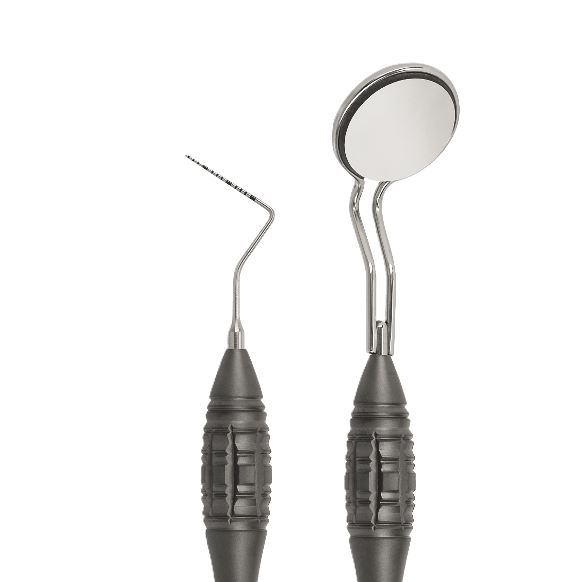 Dental diagnostic instrument collection – probe and mirror set by Helmut Zepf, precision-engineered for clinical accuracy