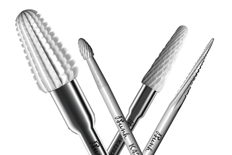 Busch KERA Cutter ceramic burs collection – lightweight high-performance dental burs for acrylics and pre-sintered zirconia milling