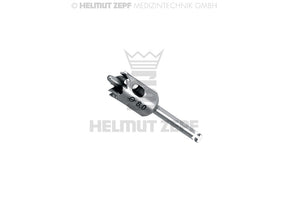 Helmut Zepf dental trephine with fixation support 5.0mm, 9 teeth guiding pin, sheath 2.35mm x 30mm