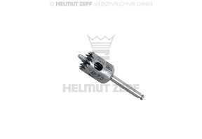 Helmut Zepf dental trephine with fixation support 7.0mm, 9 teeth guiding pin, sheath 2.35mm x 30mm, inside Ø 7.0mm