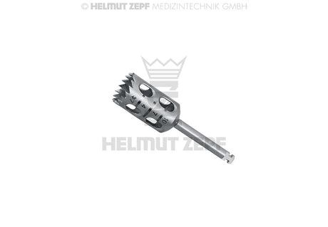 dental trephine 7.0mm surgical instrument Short 17 Teeth Sheath 2.35x30mm Graduation 7/10/13 by Helmut Zepf 08.910.09S