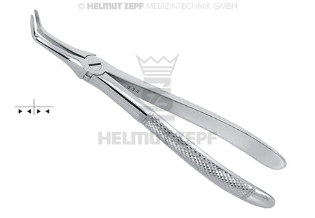 Helmut Zepf extraction forceps lower roots English pattern #45-F dental instrument stainless steel