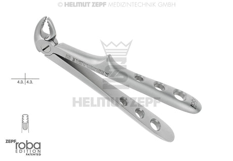 Pediatric extraction forceps English pattern #13 for children Roba Design by Helmut Zepf, stainless steel dental tool